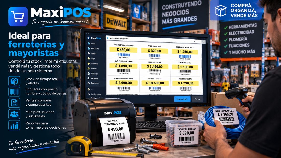 MaxiPOS para ferretería